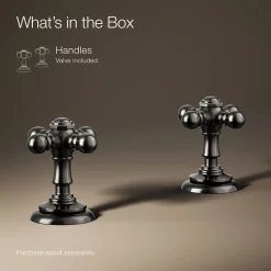 Cross bathroom sink faucet handles