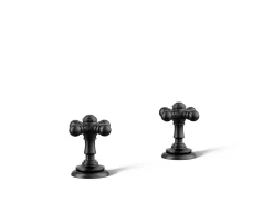 Cross bathroom sink faucet handles
