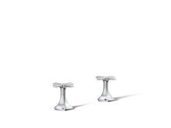 Cross bathroom sink faucet handles