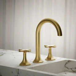 Cross bathroom sink faucet handles