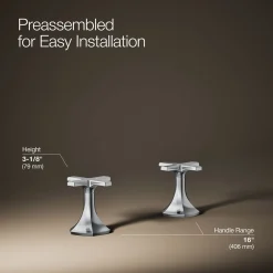 Cross bathroom sink faucet handles