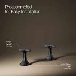 Cross bathroom sink faucet handles