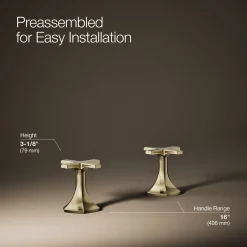 Cross bathroom sink faucet handles