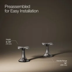Cross bathroom sink faucet handles