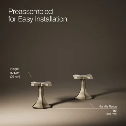 Cross bathroom sink faucet handles