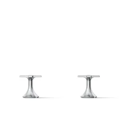 Cross bathroom sink faucet handles