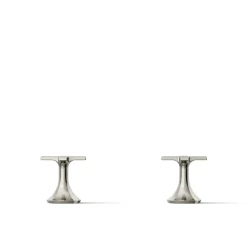 Cross bathroom sink faucet handles