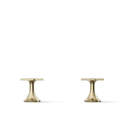 Cross bathroom sink faucet handles