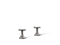 Cross bathroom sink faucet handles