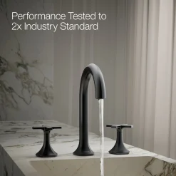 Cross bathroom sink faucet handles