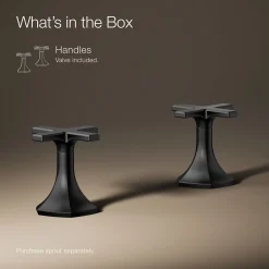Cross bathroom sink faucet handles