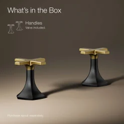 Cross bathroom sink faucet handles