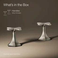 Cross bathroom sink faucet handles
