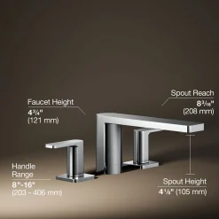 Deck-mount bath faucet