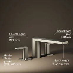 Deck-mount bath faucet