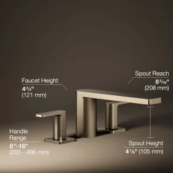 Deck-mount bath faucet