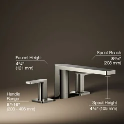 Deck-mount bath faucet