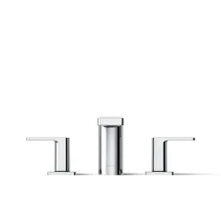 Deck-mount bath faucet