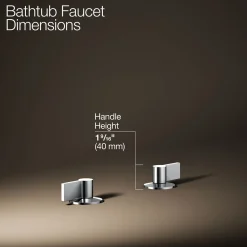 Deck-mount bath faucet handles with Lever design