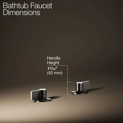 Deck-mount bath faucet handles with Lever design