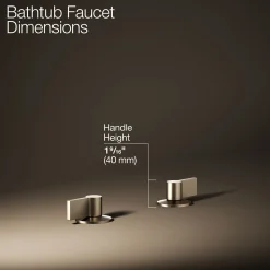 Deck-mount bath faucet handles with Lever design