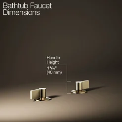 Deck-mount bath faucet handles with Lever design