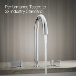 Deck-mount bath faucet handles with Lever design