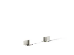Deck-mount bath faucet handles with Lever design