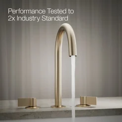 Deck-mount bath faucet handles with Lever design