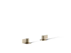 Deck-mount bath faucet handles with Lever design
