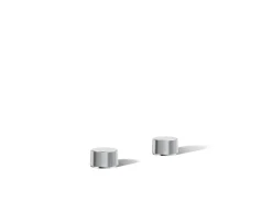 Deck-mount bath faucet handles with Oyl design