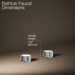 Deck-mount bath faucet handles with Oyl design