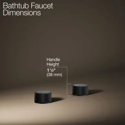 Deck-mount bath faucet handles with Oyl design