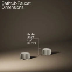 Deck-mount bath faucet handles with Oyl design