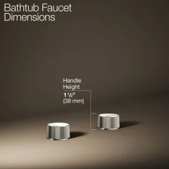 Deck-mount bath faucet handles with Oyl design