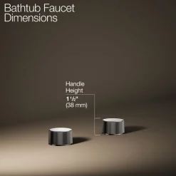 Deck-mount bath faucet handles with Oyl design