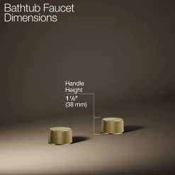 Deck-mount bath faucet handles with Oyl design