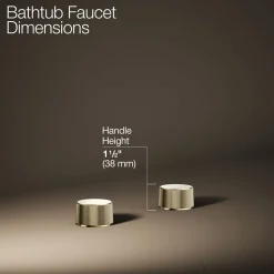 Deck-mount bath faucet handles with Oyl design