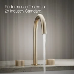 Deck-mount bath faucet handles with Oyl design
