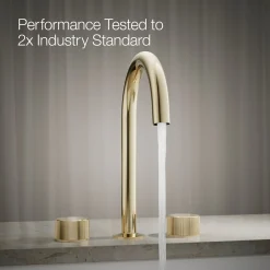 Deck-mount bath faucet handles with Oyl design