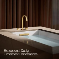 Deck-mount bath faucet handles with Oyl design