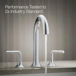 Deck-mount bath faucet handles with Lever design