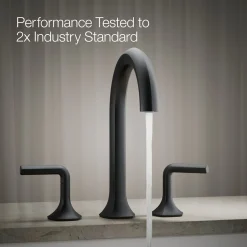 Deck-mount bath faucet handles with Lever design