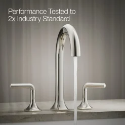 Deck-mount bath faucet handles with Lever design