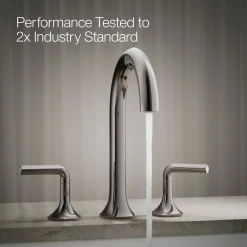 Deck-mount bath faucet handles with Lever design