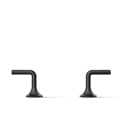 Deck-mount bath faucet handles with Lever design