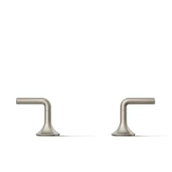 Deck-mount bath faucet handles with Lever design