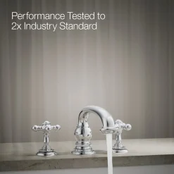 Deck-mount bath faucet handle trim with Cross design