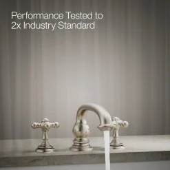 Deck-mount bath faucet handle trim with Cross design