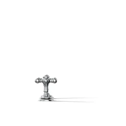 Deck-mount bath faucet handle trim with Cross design